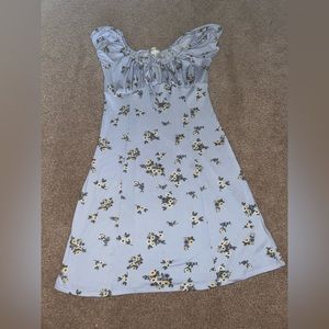 Floral blue dress